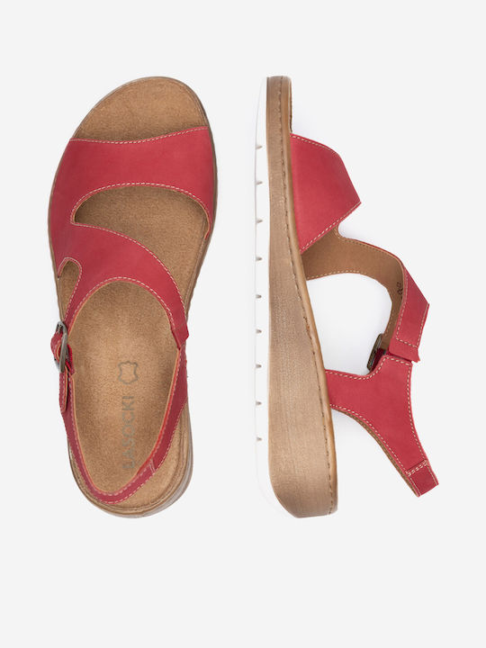 Flache Sandalen für Damen in Braun Farbe