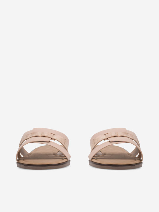 Flache Sandalen für Damen in Beige Farbe