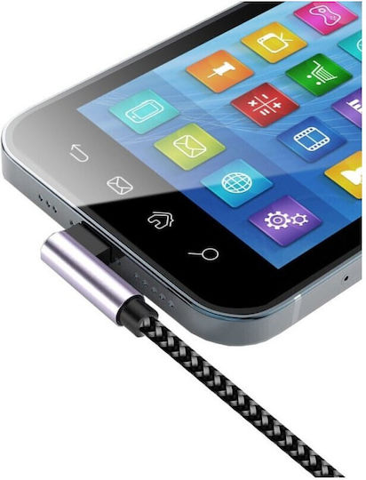 Techly Braided USB 2.0 Cable USB-C male - USB-C PD Ασημί 0.5m ICOC MU2CC9-005-AL