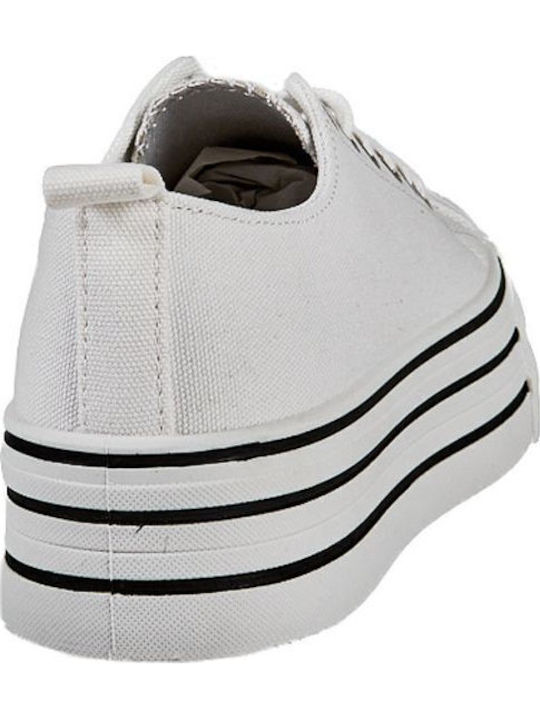Γυναικεία Flatforms Sneakers Λευκό