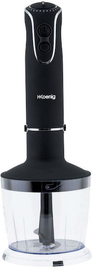 HKoenig Ραβδομπλέντερ με Ανοξείδωτη Ράβδο 850W Μαύρο