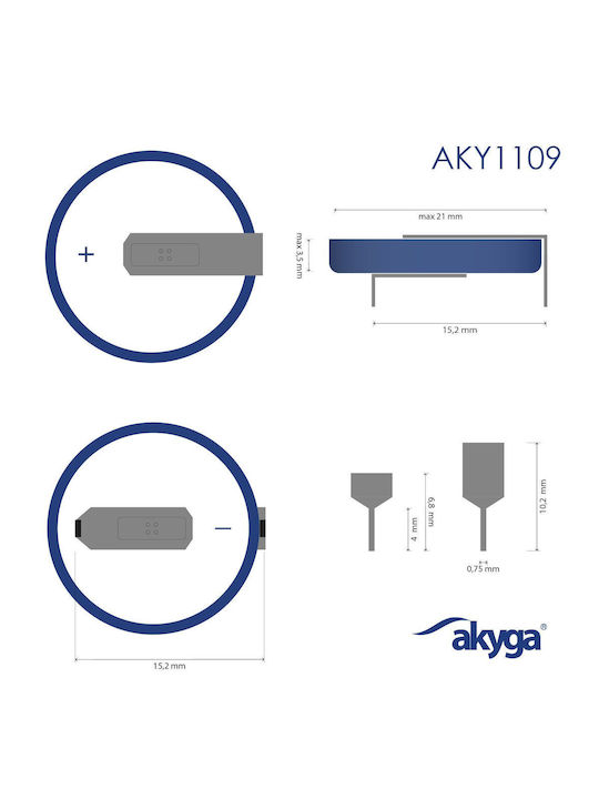 Akyga Hp2b Μπαταρία Λιθίου Ρολογιών CR2032 3V 1τμχ