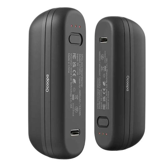 Ocoopa Handwärmer Ut2s Mini Ut2s-mini-bk Typ-C Powerbank Magnetisches Design Magtwins 2x 2600mAh Schwarz