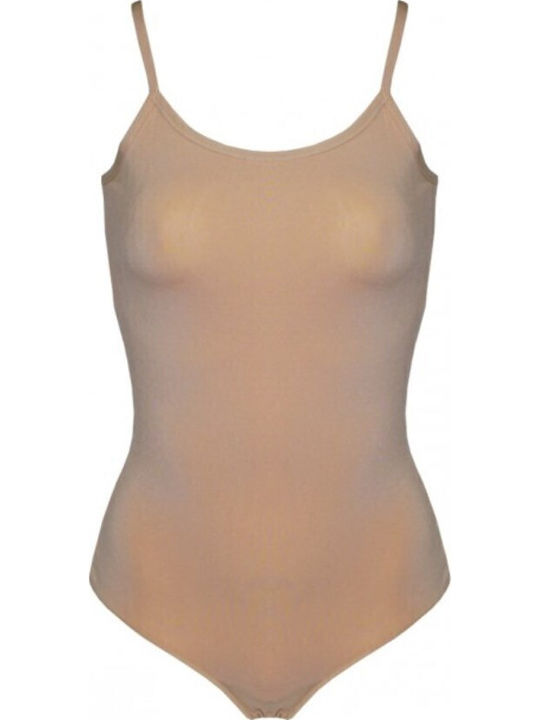 Women's Bodysuit Thin Strap Brown