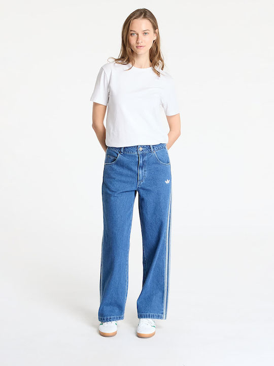 Adicolor Denim 3 Stripes Track Pants Damenjeans Indigo Denim