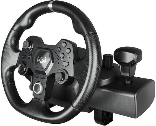 Sven GC-W900 Τιμονιέρα με Μοχλό Ταχυτήτων και Πετάλια για PC / PS3 / PS4 / Switch / XBOX 360 / XBOX One με 270° Περιστροφής