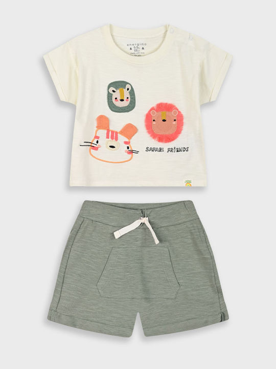 Kinder-Set mit Shorts Sommer 2Stück Khaki Bluse