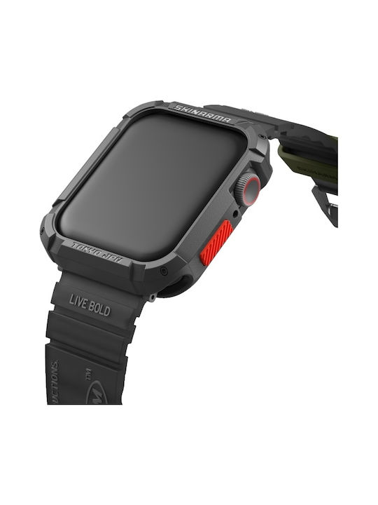 Skinarma Shokku каишка за Apple Watch 45 44 42mm черна