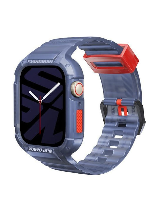 Skinarma Strap+saido Cover 2in1 Apple Watch 45/44mm Ciemno Dark Blue