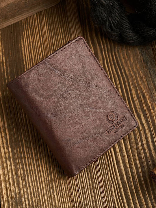 Leather Men's Wallet Classic with RFID Brown