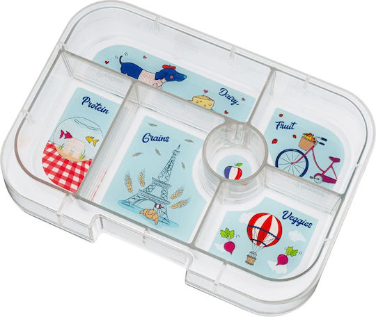 Yumbox Plastik Kinderlebensmittelbehälter Grau 21,6 x 15,2 x 4,6 cm 6-Abschnitte