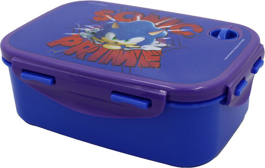 Gim Sonic Prime Plastik Kinder Lebensmittelbehälter Sonic Blau 17.5 x 13 x 7cm