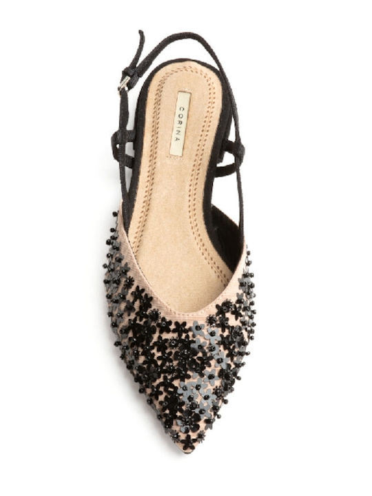 Damen Ballerinas Slingback in Schwarz Farbe