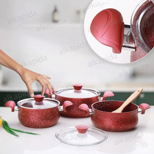 OMS Collection OMS Collection Aluminium Töpfe Set mit Keramik Innenbeschichtung 6 Teile