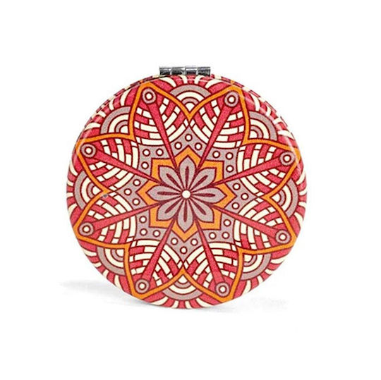 Kikkerland Makeup Mirror Purse Mandala 6.5cm (Random Selection)