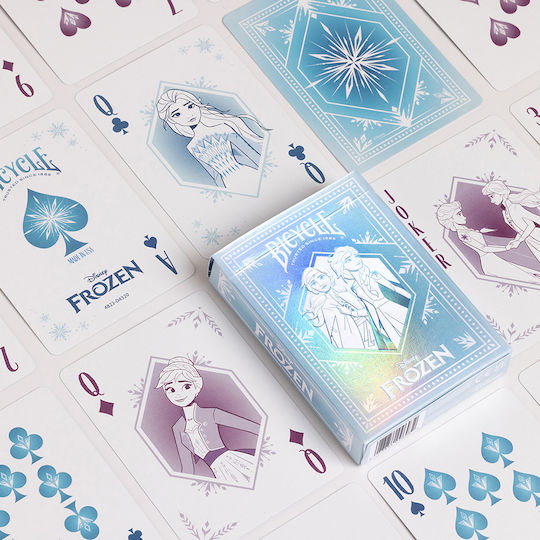 Cărți de joc Bicycle Disney Frozen Albastru & Mov