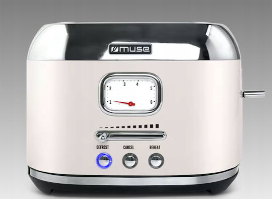 Muse Φρυγανιέρα 2 Θέσεων 1000W Μπεζ