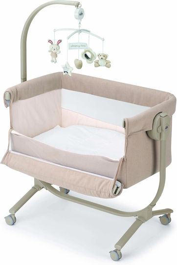 Cam Cradle Cullami with Mattress and Wheels Beige