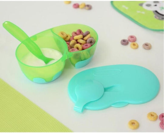 Kiokids Пластмасово детско контейнерче за храна Зелен