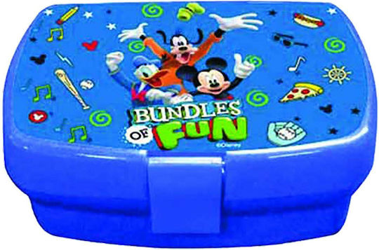 Disney Mickey Plastic Kids' Food Container Mickey 0.6lt Blue x x 6cm
