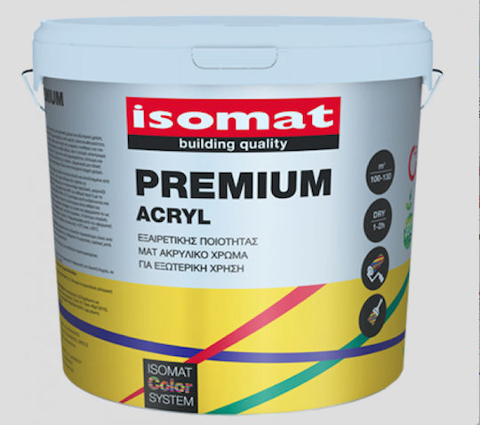 Isomat Premium Acryl Plastic Acrilyc Paint for Exterior Use White 10lt
