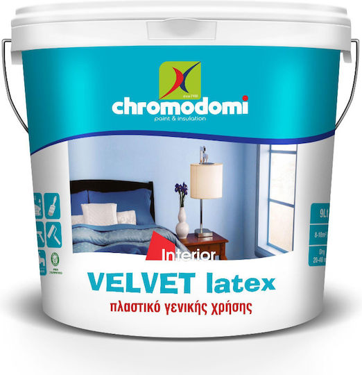 Χρωμοδομή Velvet Latex Πλαστικό Χρώμα για Εσωτερική Χρήση 3lt