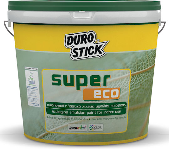Durostick Super Eco Πλαστικό Χρώμα Οικολογικό για Εσωτερική και Εξωτερική Χρήση 10lt