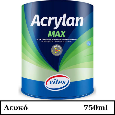Vitex Acrylan Max Plastic Acrilyc Paint for Exterior Use White 750ml