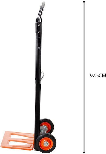 Black & Decker Cărucior de transport Pliabilă din aluminiu Pliabil pentru o Încărcătură cu Greutate de până la 90kg în Culorea Portocaliu