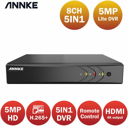 Annke DW81KD Καταγραφικό HVR 8 Καναλιών με Ανάλυση Full HD+