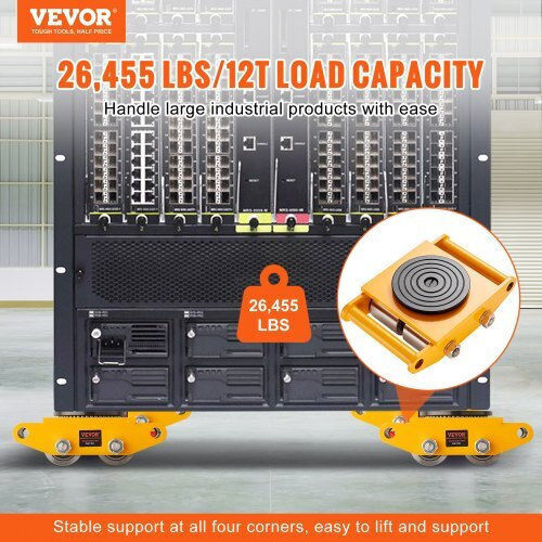 Set 4 Transportoare Dolly Capacitate 12 Tone Rotire 360 de Grade