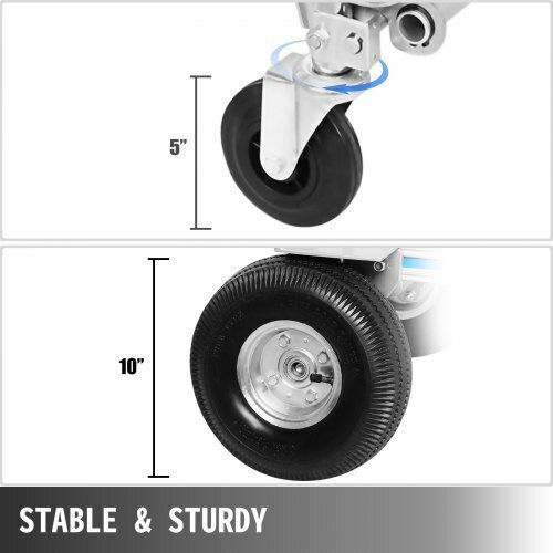 3 In 1 Cargo Trolley Aluminum Max Capacity 320 Kg 4 Wheels