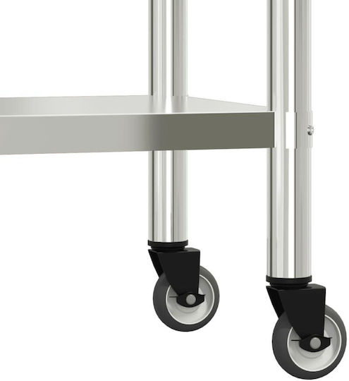 vidaXL Steel Workbench L55xD55xH85cm