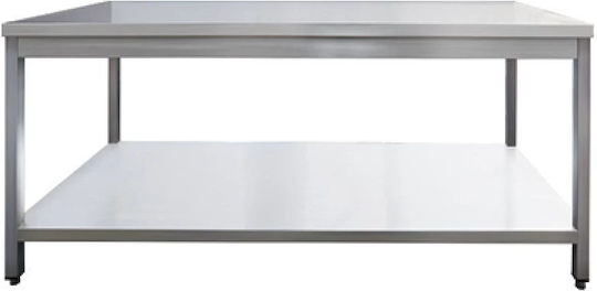 Ventus Ανοξείδωτο Τραπέζι Μ120xΒ70xΥ85cm