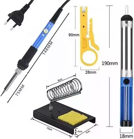 BS-908 Fier de Lipit Electric 60W cu Setare de Temperatură
