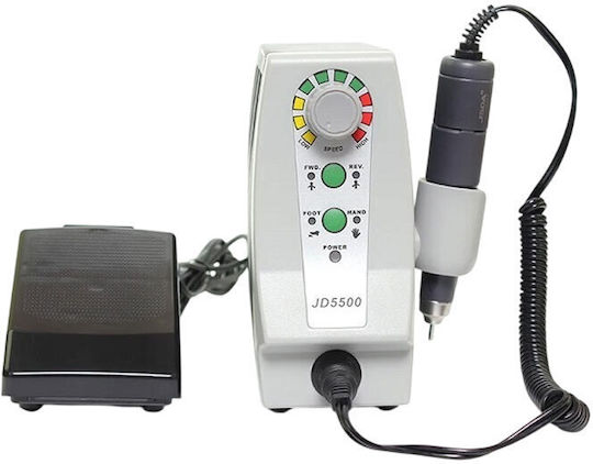 JSDA Nail Drill Power 85W Black with Pedal with 35000 Rotations per Minute