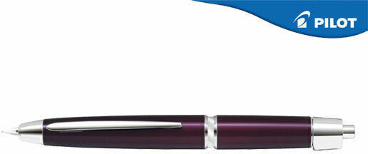 Pilot LS Rhodium Stilou Medium Violet Din Aluminiu Cu Cerneală Roșie