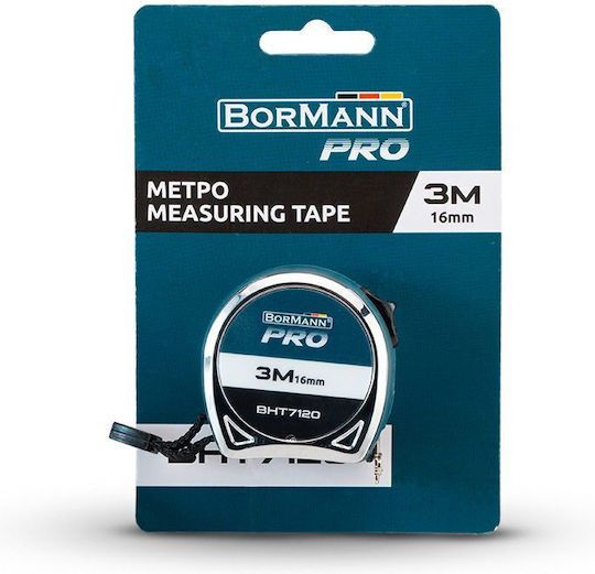 Bormann Pro BHT7120 Μετροταινία με Αυτόματη Επαναφορά και Μαγνήτη 16mm x 3m
