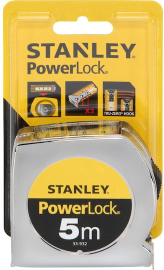 Stanley Powerlock Tape Measure with Auto-Rewind 19mm x 5m