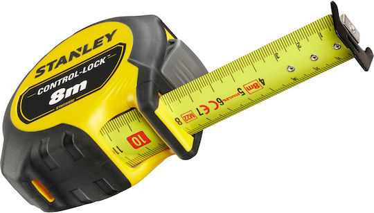 Stanley Lock Tape Measure with Auto-Rewind 25mm x 8m