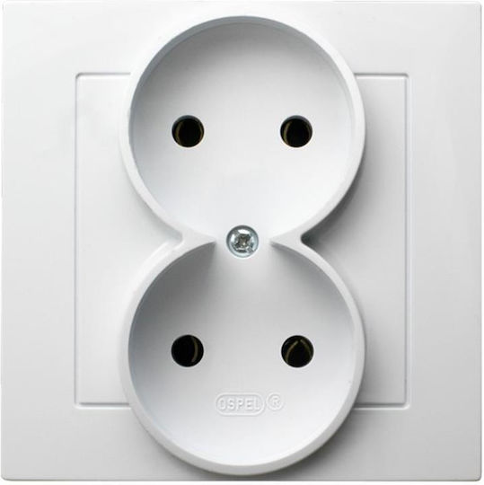 Ospel Power Socket White 1pcs