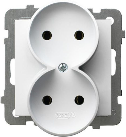 Ospel Power Socket White 1pcs
