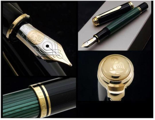 Pelikan M1000 Souveran Писалка за Писане Medium Зелена