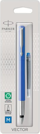 Parker Vectorpen Ανταλλακτική Μύτη Πένας Medium Μπλε από Πλαστικό με Μπλε Μελάνι και με 1 Ανταλλακτικές Μύτες