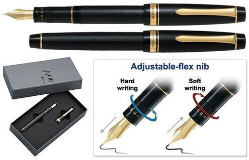 Pilot Justus 95 Adjustable Gold Trim Fountain Pen 3131910239246 Nibs Medium 14k