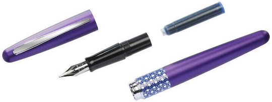 Pilot Mr Retro Pop Collection Fountain Pen Metallic Purple Ellipse Ring Medium Nib 4902505505034 Nibs Medium