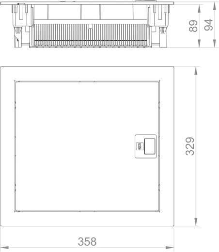 Elektro Plast Ηλεκτρολογικός Πίνακας Επιτοίχιος, 1 Σειράς, 12 Στοιχείων Π358xΥ329xΒ94mm
