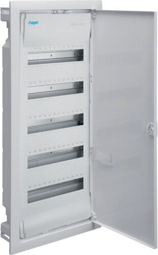 Hager Volta Elektrischer Sicherungskasten Gemauert, 5 Reihen, 12 Elemente B348xH880.5xT90mm