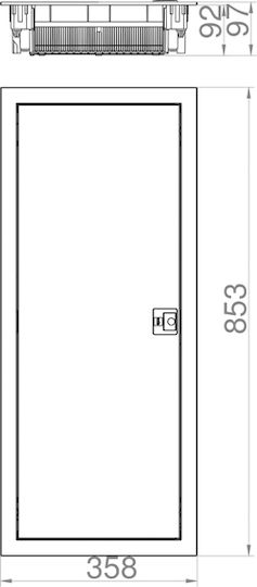 Elektro Plast Wall mounted 12-Elements Fuse Box with 5 Rows W330xH825xD94mm