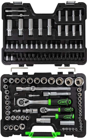 JBM Ratschen- & Steckschlüssel-Sets 1\2" & 1\4" 108Stück